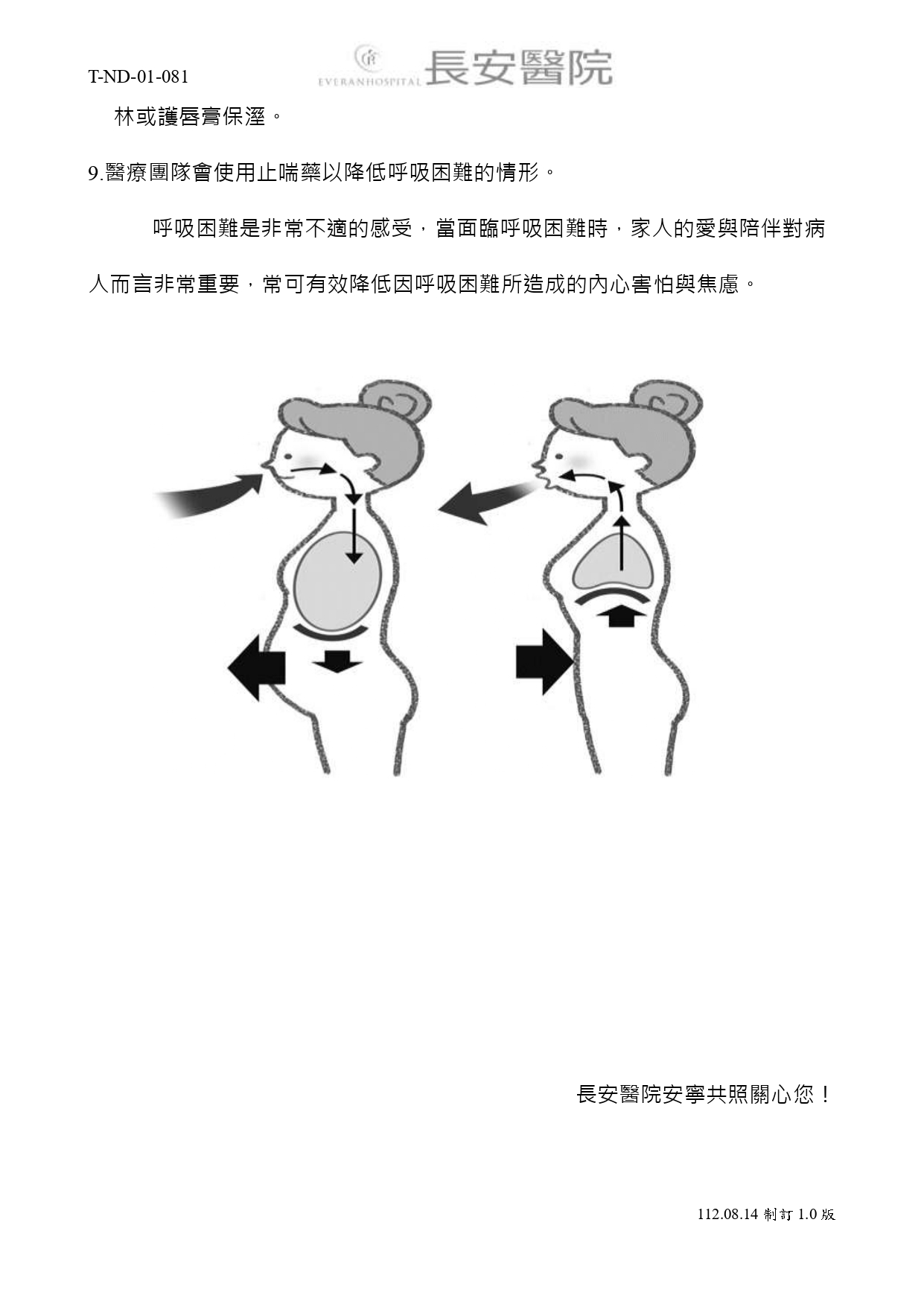 台中長安醫院安寧共照衛教 - 末期病人呼吸困難照護注意事項 (第 2 頁)