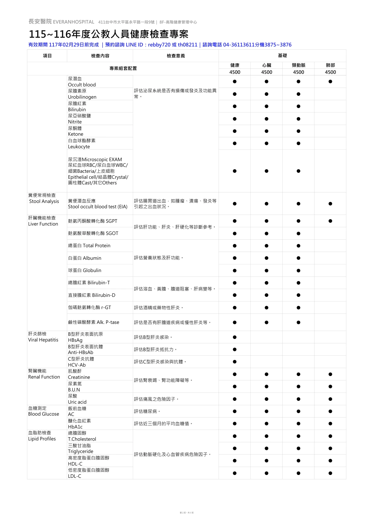 ◆公教人員◆ 健康檢查專案